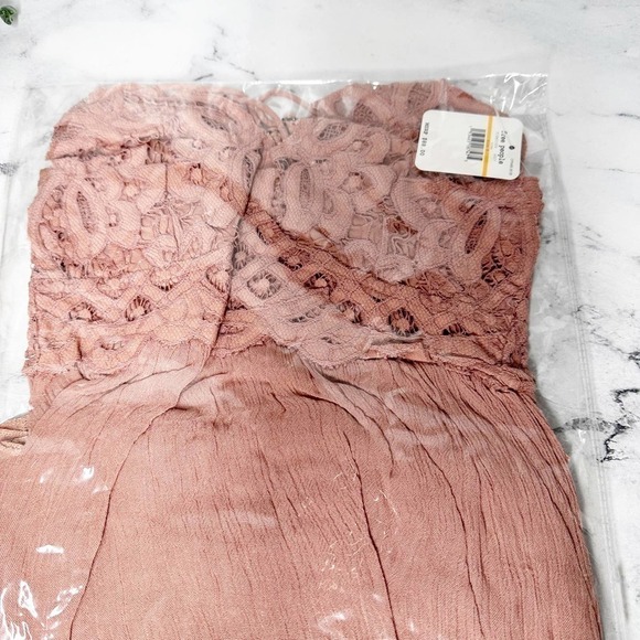 Free People Adella Slip Dress Rose color - Picture 9 of 12